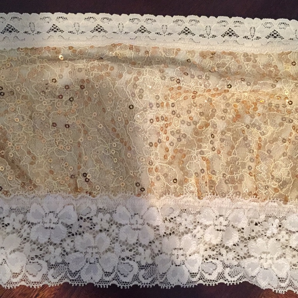 FREE PEOPLE lace and sequin bandeau